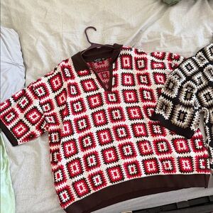 boohoo knitted boxy shirt